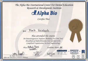 MVDENT Certificate 6